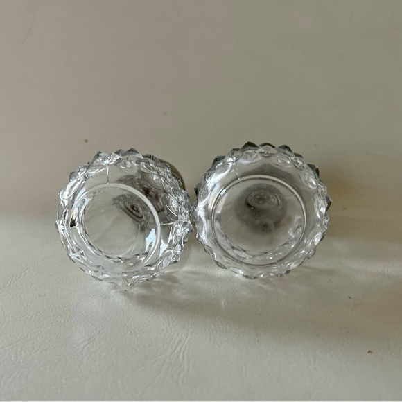 Crystal Salt and Pepper Shakers with Silver Tops - Picture 7 of 9